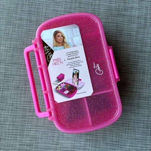 Paris Hilton Dark Pink Version Bento Snack Box Lunchbox & Gift With Purchase - Picture 3 of 13